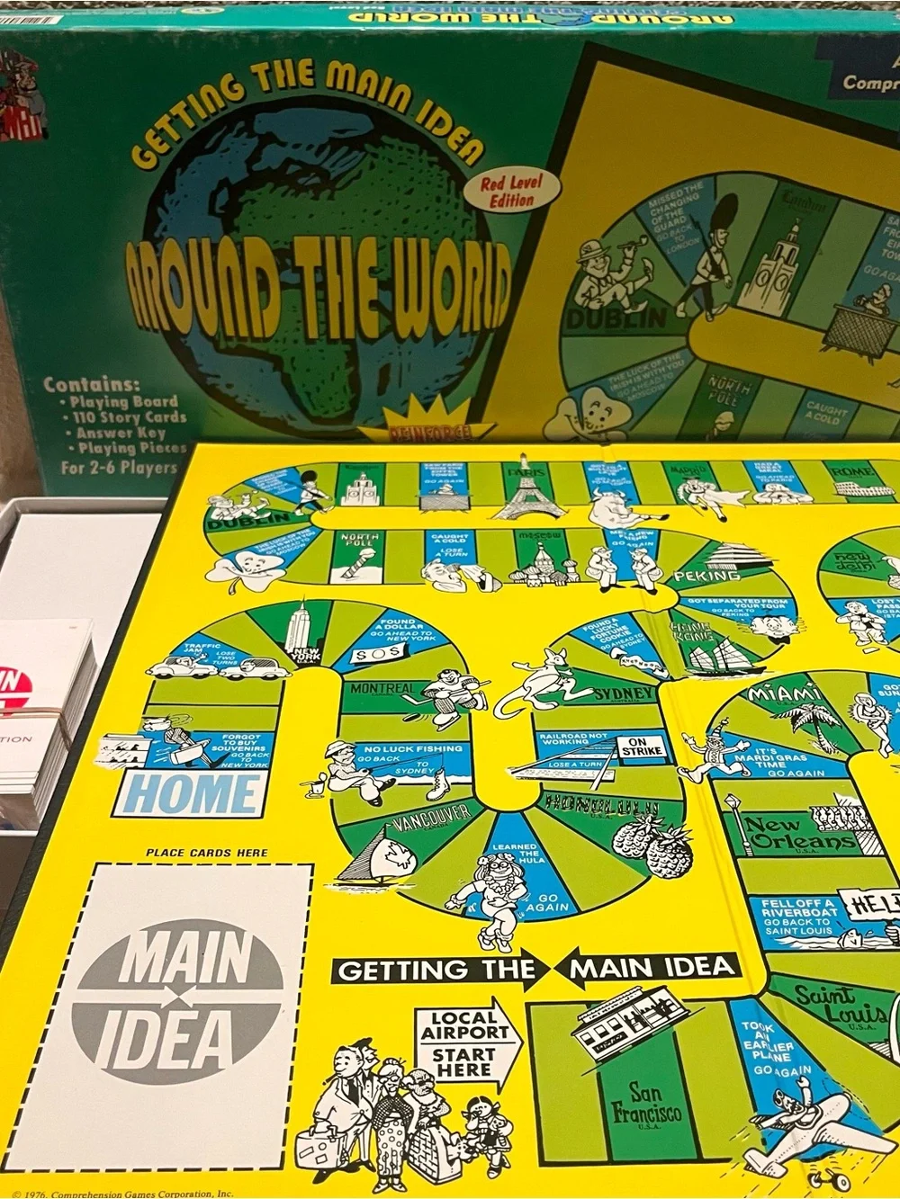 Around The World Vocabulary Building Board Game Set Educational Language